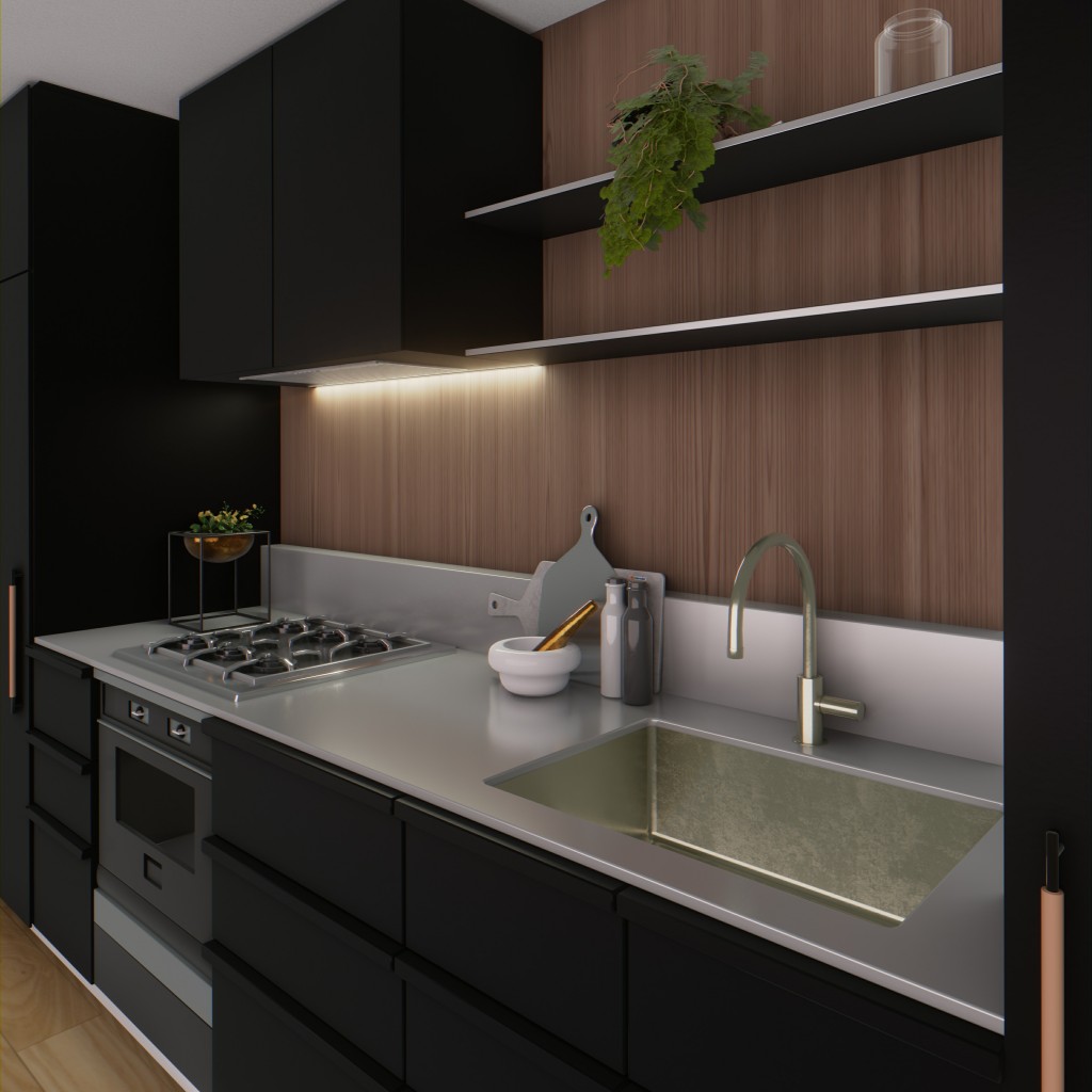 kitchen in  Blender 2.8 eevee preview image 4
